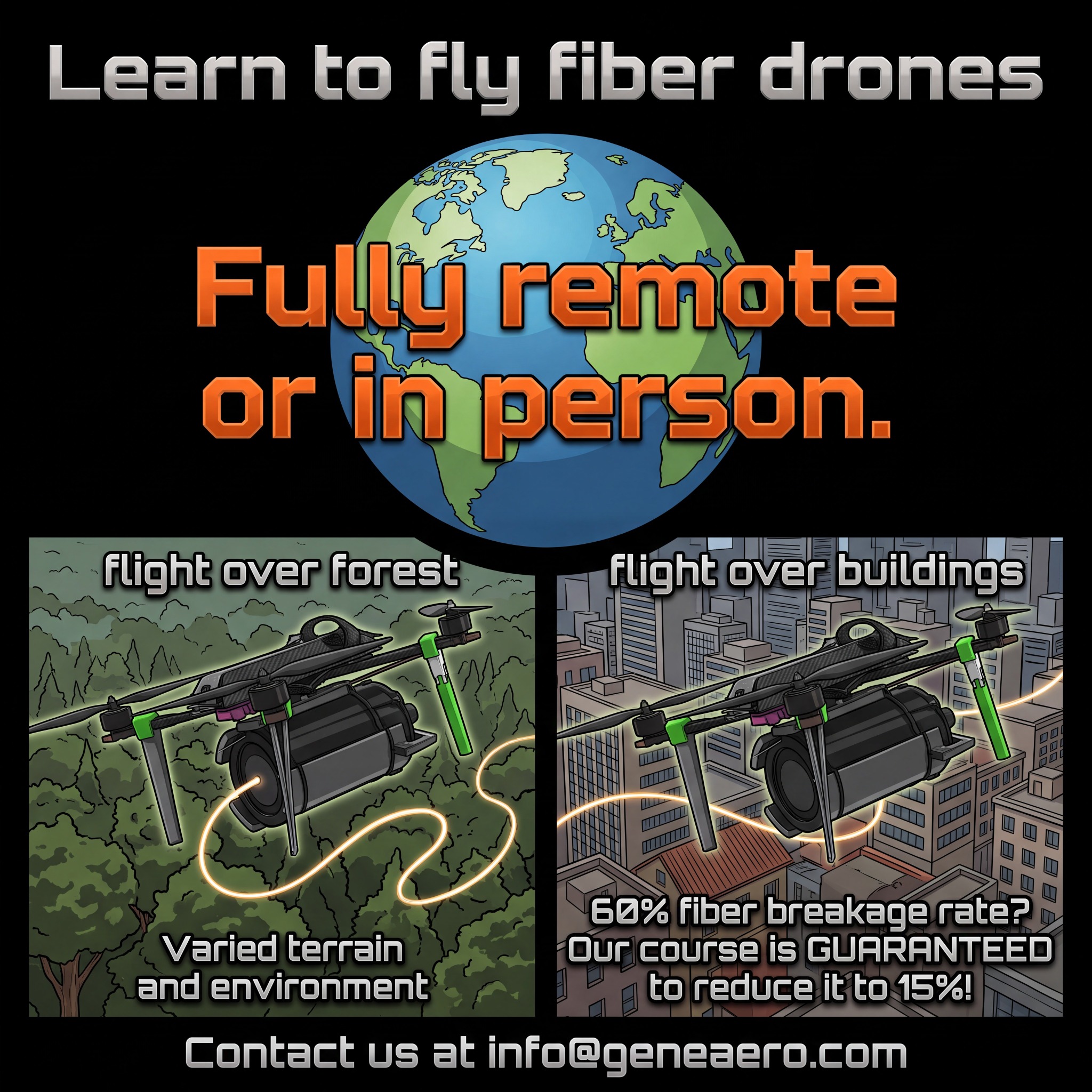 Vespa Alliance fiber drone training, available remotely or in person